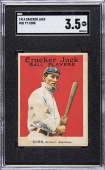 1914 Cracker Jack #30 Ty Cobb – SGC VG+ 3.5